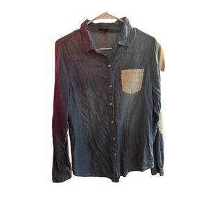 Chiqle Denim Western Shirt Size L